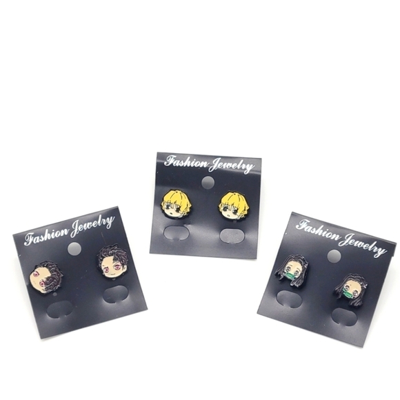Other - New Japan Anime Demon Slayer Stud Earring set of 3